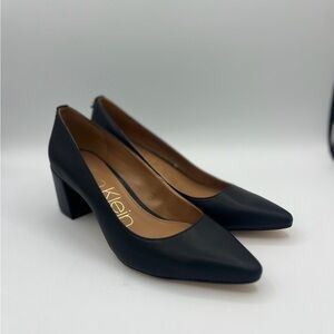 Calvin Klein Women's Black Leather Heels